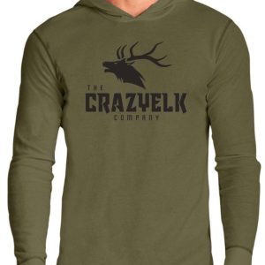 Crazy Elk Army Green Waffle Hoodie (Pre-Order) Fund Raiser for Sportsmans alliance