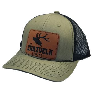Crazy Elk Loden/ black Snapback with leather patch
